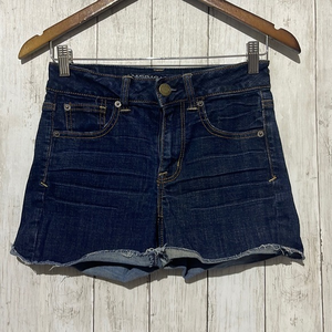 American Eagle Outfitters Super Stretch Denim‎ Cutoff Shorts Dark Wash Size 2